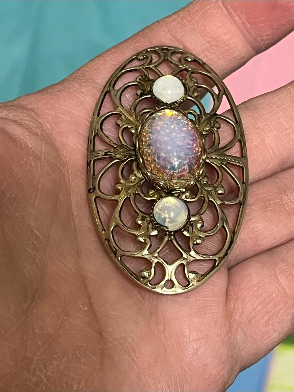 Vintage Opal Brooch